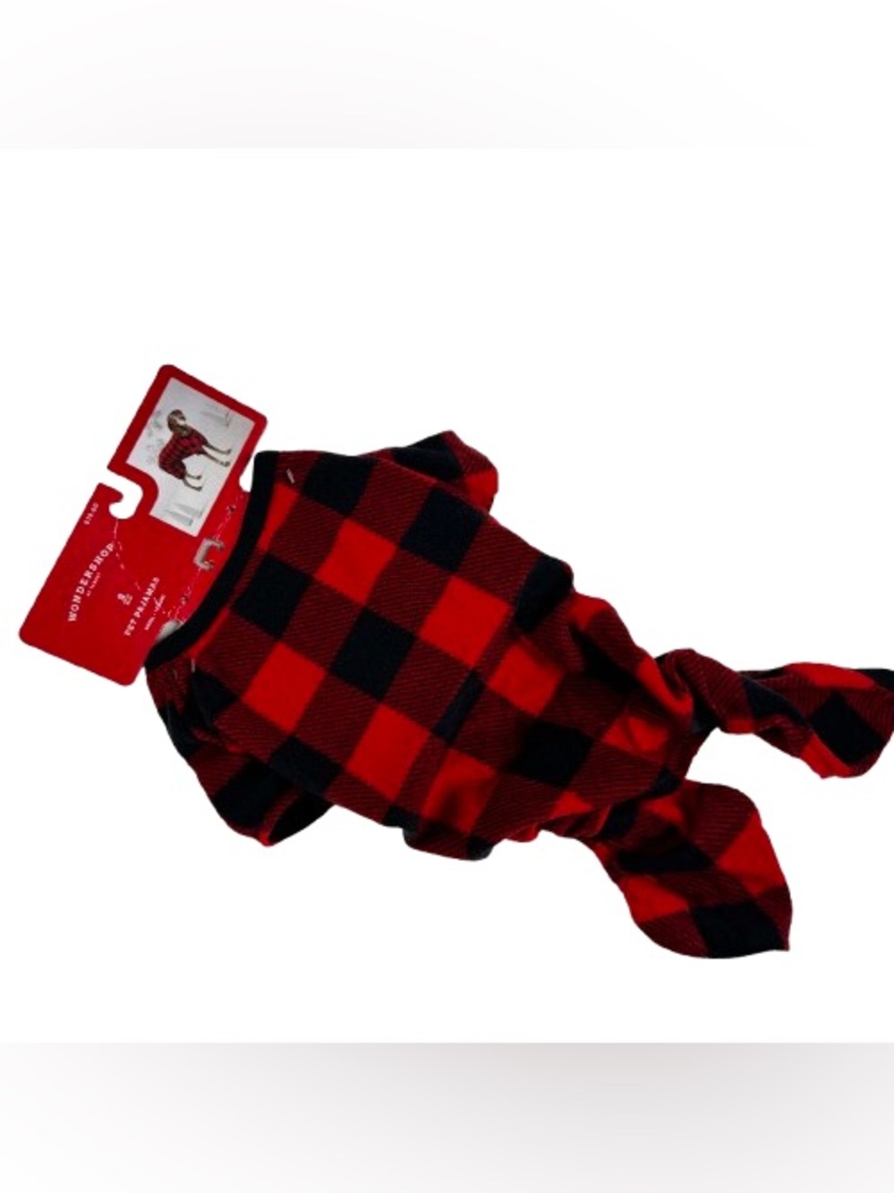 Red and Black Buffalo Plaid Pet Pajamas
